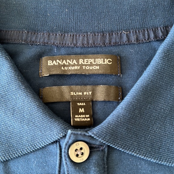Banana Republic Slim fit/tall navy blue polo shirt. - Picture 3 of 3